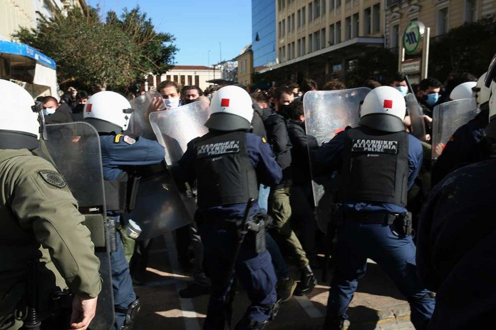 Ένταση στο φοιτητικό συλλαλητήριο στην Αθήνα