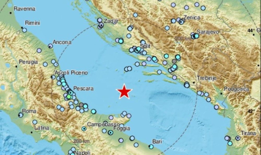 Ιταλία: Ισχυρός σεισμός 5,9 Ρίχτερ στην Αδριατική θάλασσα