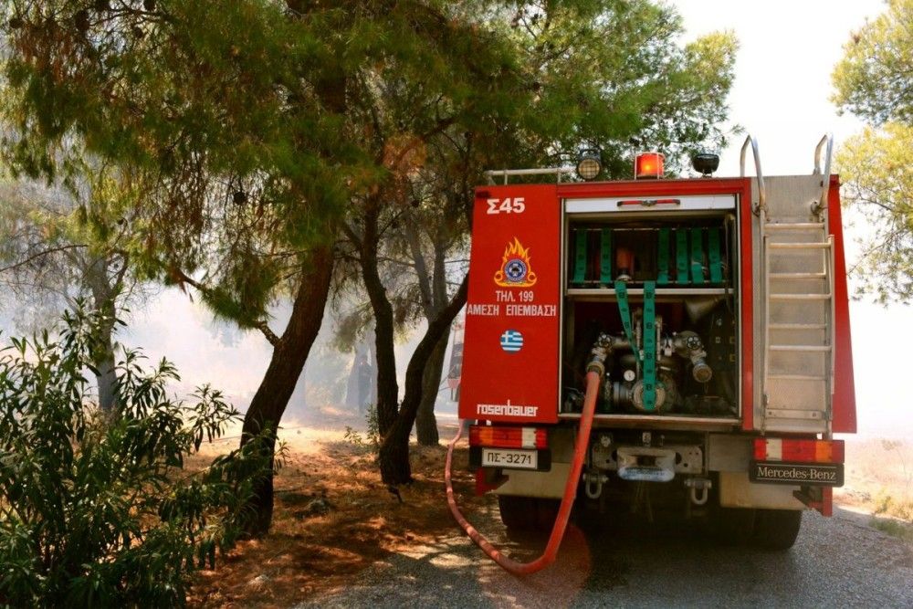 Φωτιά σε δασική έκταση στην Ηλεία