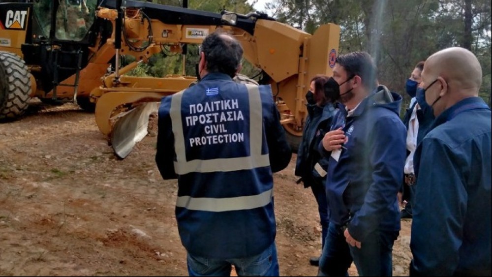 Αυτοψία Χαρδαλιά σε έργα πυροπροστασίας στην Ιπποκράτειο Πολιτεία