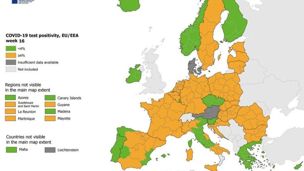 Χάρτης ECDC: «Πρασίνισε» η Ελλάδα εκτός Αττικής και Δυτικής Μακεδονίας