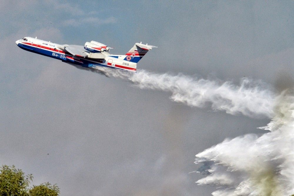 Φωτιά στη Ρόδο-Στη «μάχη» και το ρωσικό Beriev-200