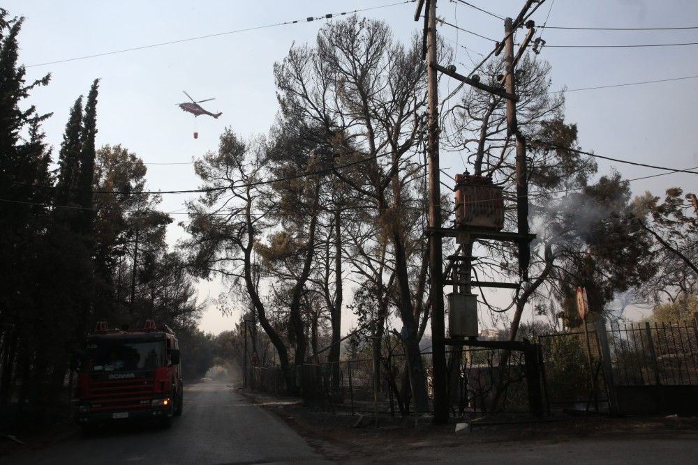 ΑΔΜΗΕ: Χωρίς βλάβες το δίκτυο από την πυρκαγιά