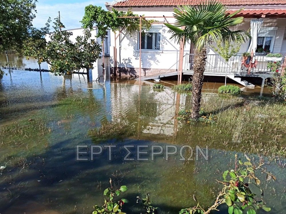 Σέρρες: Υπερχείλισε κανάλι πλημμυρίζοντας σπίτια στα Καλά Δένδρα