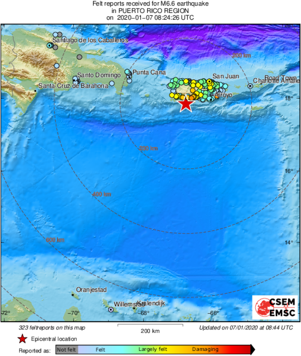 Σεισμός 6,5 Ρίχτερ στο Πουέρτο Ρίκο