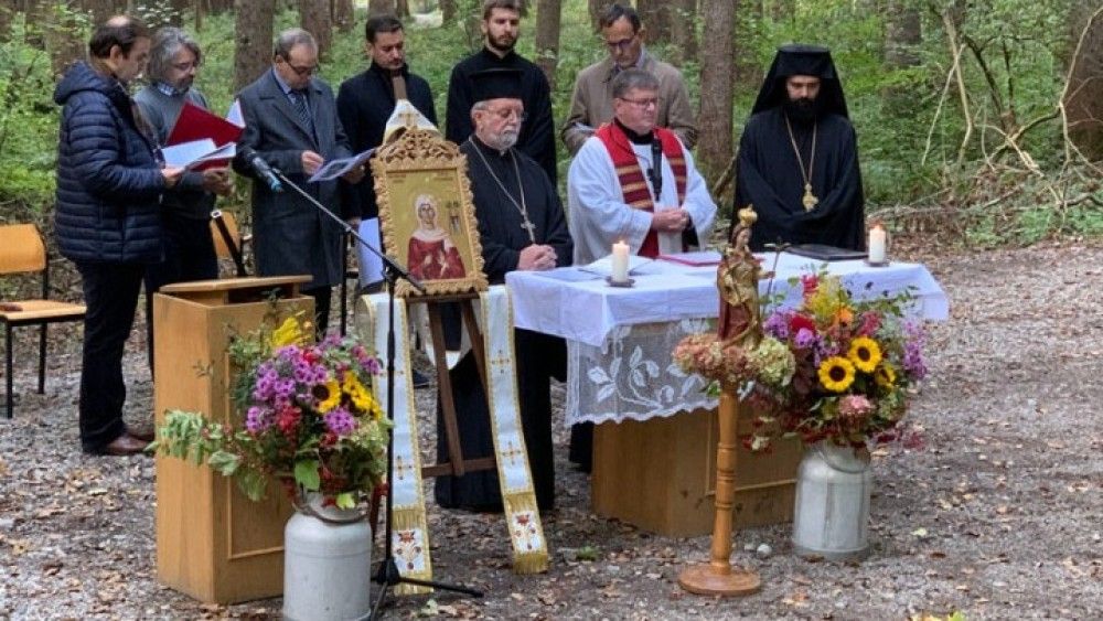 Εικόνα για την covid στο παρεκκλήσι Αγ. Κορώνας στο Μόναχο