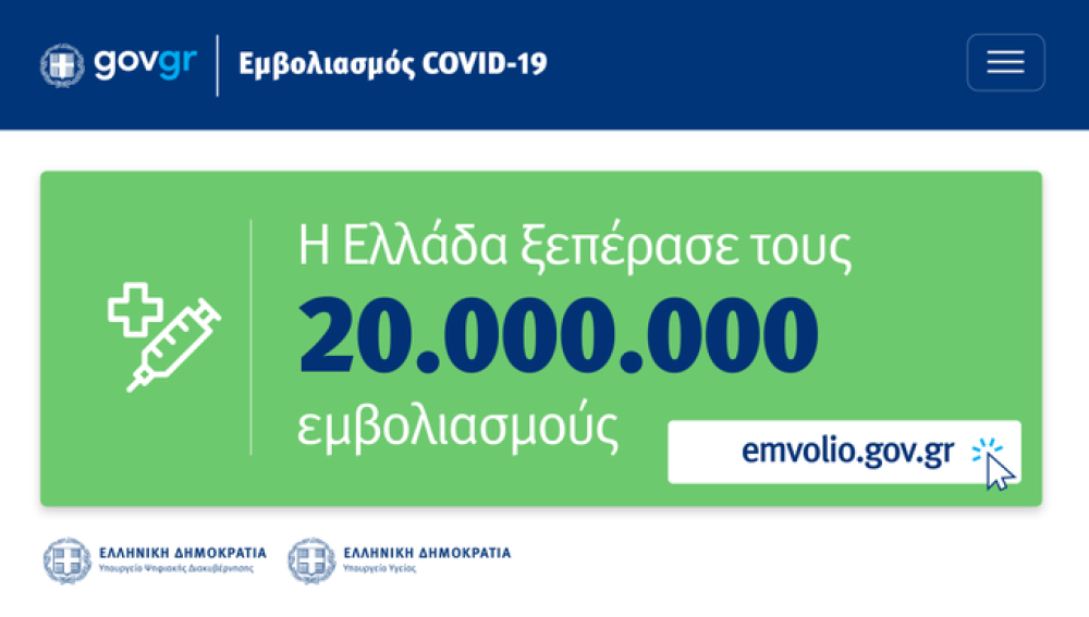 Πιερρακάκης: Ξεπεράσαμε τους 20 εκατ. εμβολιασμούς