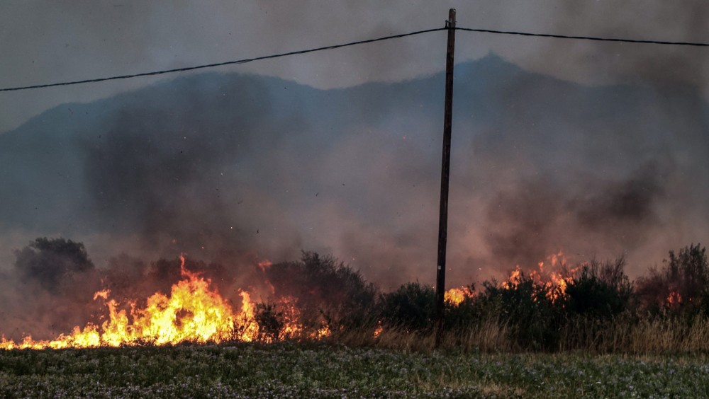 Πυρκαγιά στον Τρίλοφο Θεσσαλονίκης