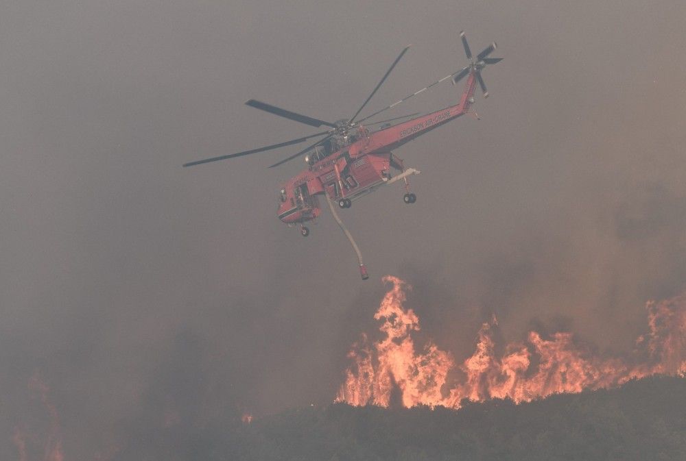 Φωτιά στο Ρέθυμνο με ανέμους 10 μποφόρ