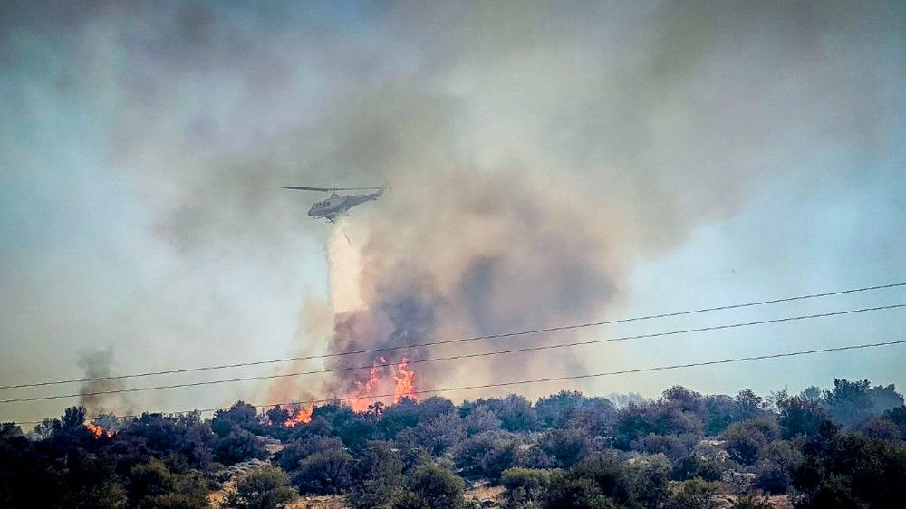 Χίος: Χωρίς ενεργό μέτωπο η πυρκαγιά σε δασική έκταση