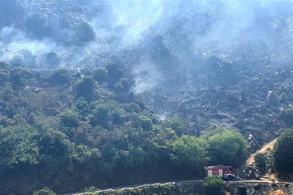 Φωτιά στην περιοχή Οινιαδών στο Μεσολόγγι